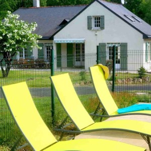 Grand gite avec piscine à Saumur : Bain de Soleil