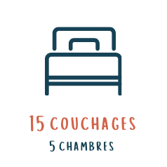 Logo du grand gîte de 15 personnes avec 5 chambres